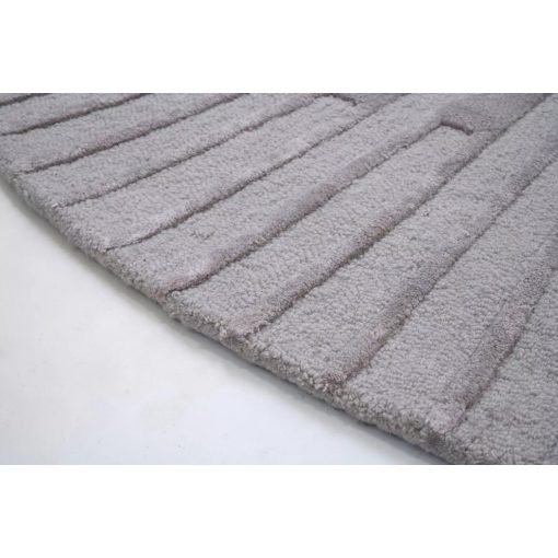 Kézzel szőtt kerek szőnyeg világos szürke