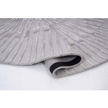 Kézzel szőtt kerek szőnyeg világos szürke