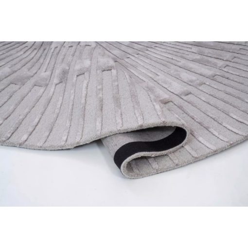 Kézzel szőtt kerek szőnyeg világos szürke