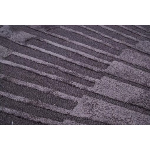 Kézzel szőtt kerek szőnyeg sötétszürke