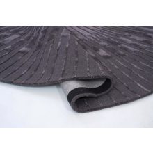 Kézzel szőtt kerek szőnyeg sötétszürke