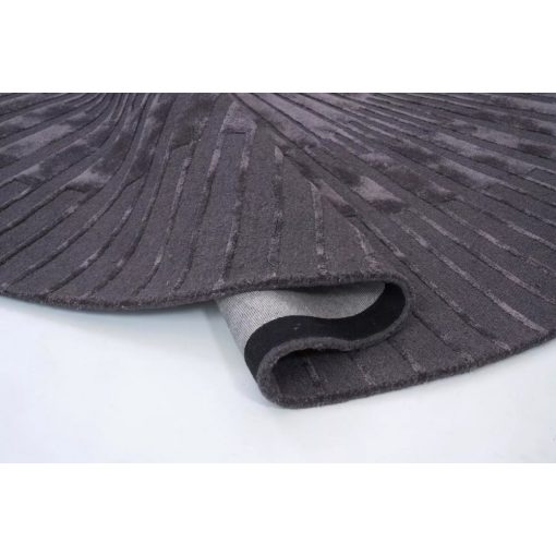 Kézzel szőtt kerek szőnyeg sötétszürke