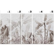 Rainforest Beige  Pálmafás tapéta, Trópusi mintás tapéta, Szürke tapéta