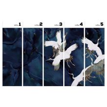 Royal Tsuru   Daru mintás tapéta, Kék színű tapéta