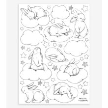Bunny - bunnies, clouds and stars