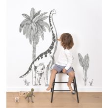 Dinosaurus and palm trees