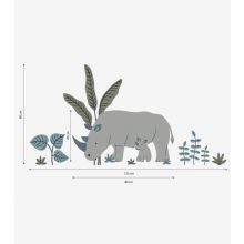 Tanzania - rhino, palms and trees