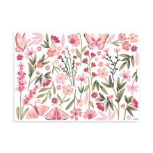 Magenta - garden, flowers and butterflies