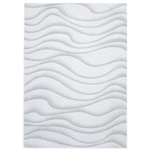 Fehér hullám mintás szőnyeg