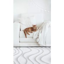 Fehér hullám mintás szőnyeg