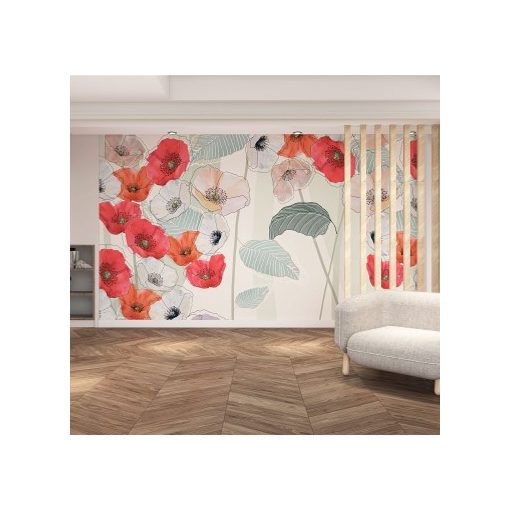 Kenzo- Nagy színes virágokat ábrázoló tapéta