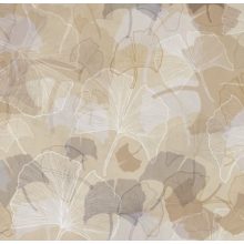 Ginkgo- Tapéta óriási levelekkel pasztell színekben
