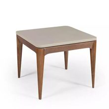 Letisztult fa lerakóasztal, barna és bézs lerakóasztal, asztal nappaliba