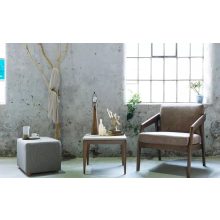 Letisztult fa lerakóasztal, barna és bézs lerakóasztal, asztal nappaliba