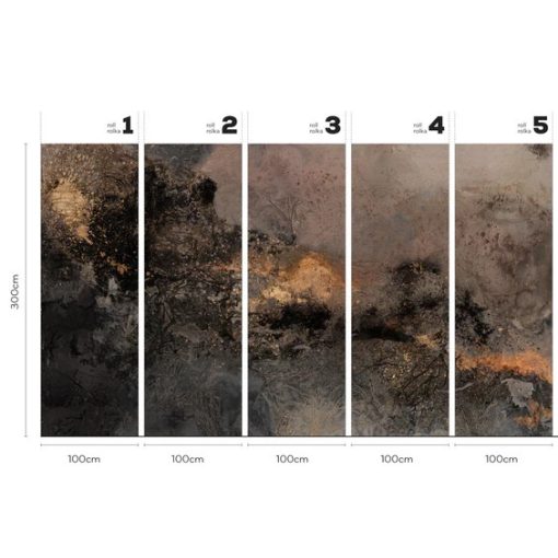 Sicily   Mintás tapéta, arany színű tapéta, barna tapéta