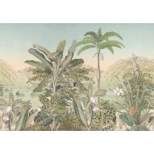 Java green Trópusi mintás óriás poszter tapéta