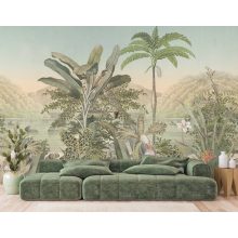 Java green Trópusi mintás óriás poszter tapéta