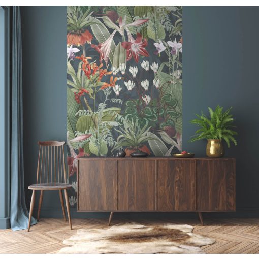 Eline Egzotikus virágmintás zöld poszter tapéta