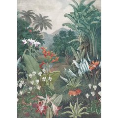 Flores Trópusi növény és virágmintás poszter tapéta