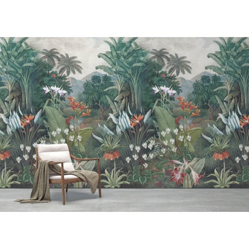 Flores Trópusi növény és virágmintás poszter tapéta