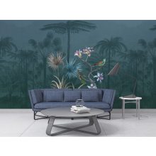 Borneo Trópusi növény mintás zöld poszter tapéta