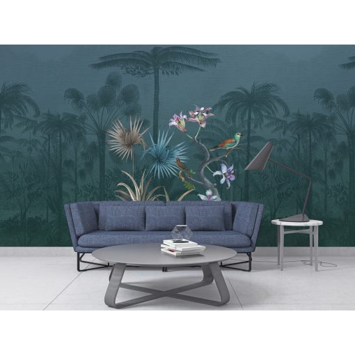 Borneo Trópusi növény mintás zöld poszter tapéta