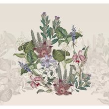 Clematis Egzotikus növénymintás poszter tapéta