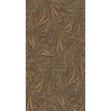 Rokas ochre Sárgás barna levélmintás poszter tapéta