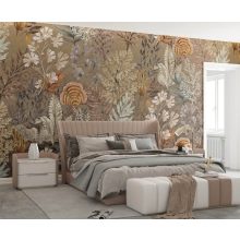 Hannah ochre Levélmintás óriás poszter tapéta