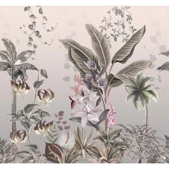 Imani Bézs levélmintás sorolható poszter tapéta