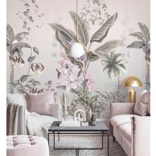 Imani Bézs levélmintás sorolható poszter tapéta