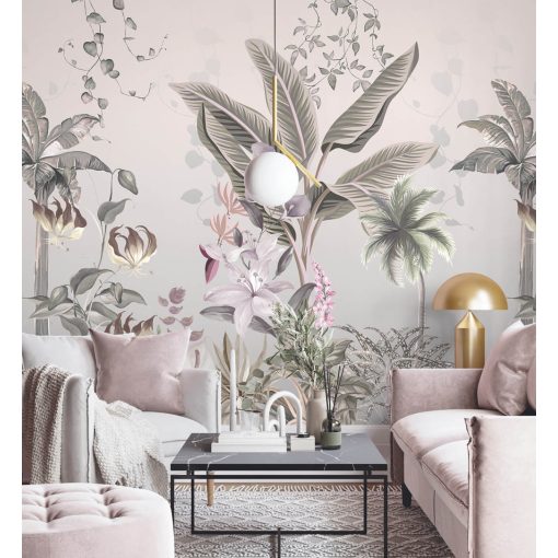 Imani Bézs levélmintás sorolható poszter tapéta