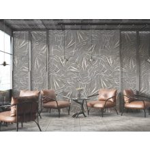 Rokas natural Szürke levélmintás poszter tapéta