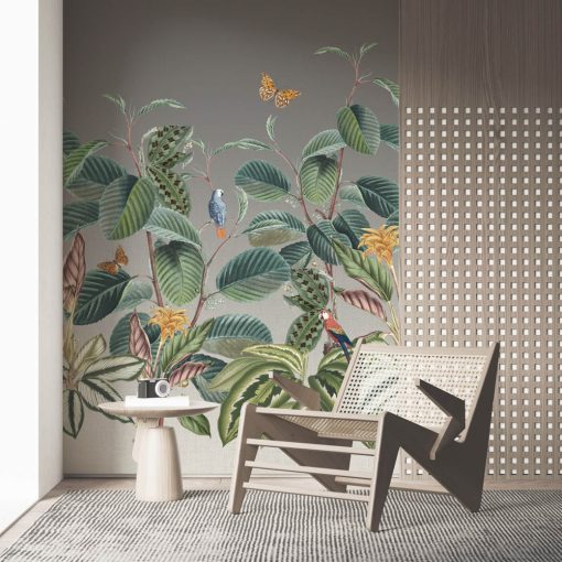 Jonna green Zöld papagájos poszter tapéta