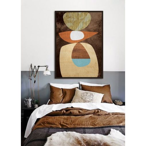 ROCK Kubista festmény arany színben