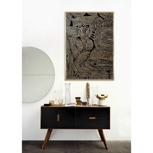 Golden Noir Arany és fekete absztrakt festmény