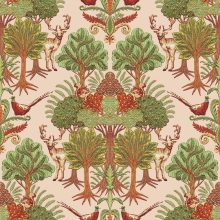 Nordic deer forest, luxus tapéta, modern tapéta, skandináv tapéta, erdő mintás tapéta, zöld tapéta