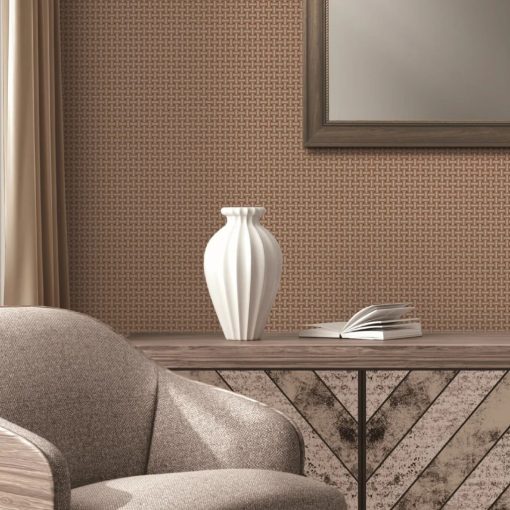 Weave, modern tapéta, tapéta hálószobába, szövet tapéta, luxus tapéta, barna tapéta 