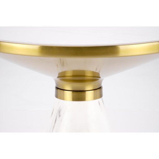 Kerek márvány lerakóasztakl, arany-márvány lerakóasztal, asztal nappaliba