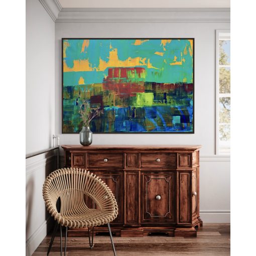 OMB - Lava, Bakos Kata festő, absztrakt festmény, absztrakt kép