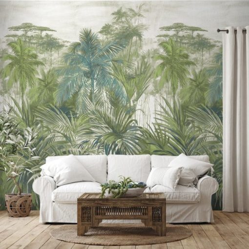 Selva, trópusi mintás tapéta, pálmafás tapéta