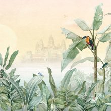 Angkor, trópusi mintás tapéta, állatos tapéta