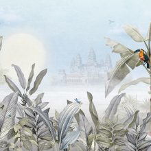 Angkor, trópusi mintás tapéta, állatos tapéta