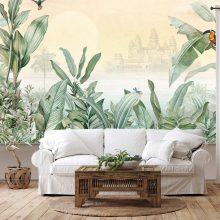 Angkor, trópusi mintás tapéta, állatos tapéta