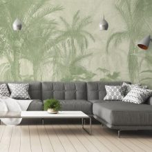 Borneo, pálmafa mintás tapéta