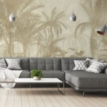 Borneo, pálmafa mintás tapéta