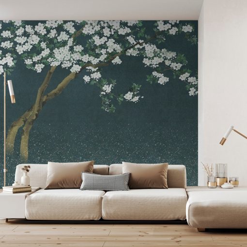 Nana  , fa mintás tapéta, virágos tapéta, japán hangulatú tapéta