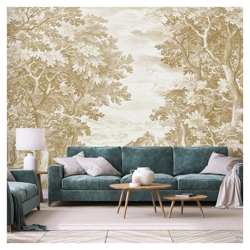 Lorelei  Tájkép mintás tapéta, Szürke tapéta, Fekete fehér tapéta