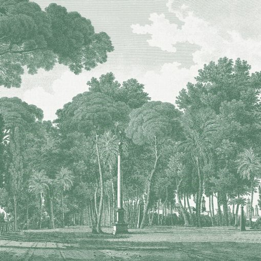 Alameda Tájkép mintás tapéta, Szürke tapéta, Fekete fehér tapéta