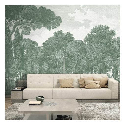 Alameda Tájkép mintás tapéta, Szürke tapéta, Fekete fehér tapéta